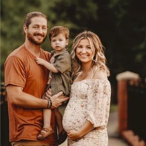 Floral Off-Shoulder Maternity Dress